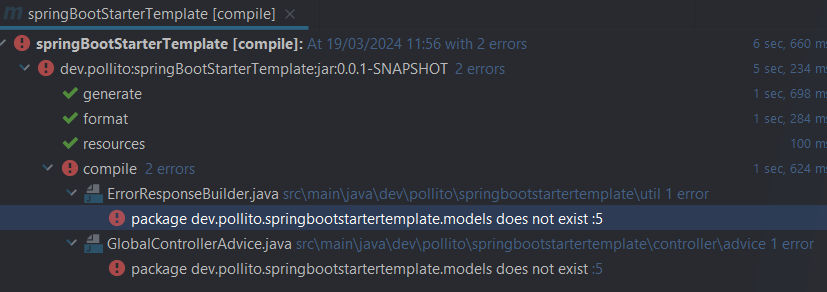 compile errors